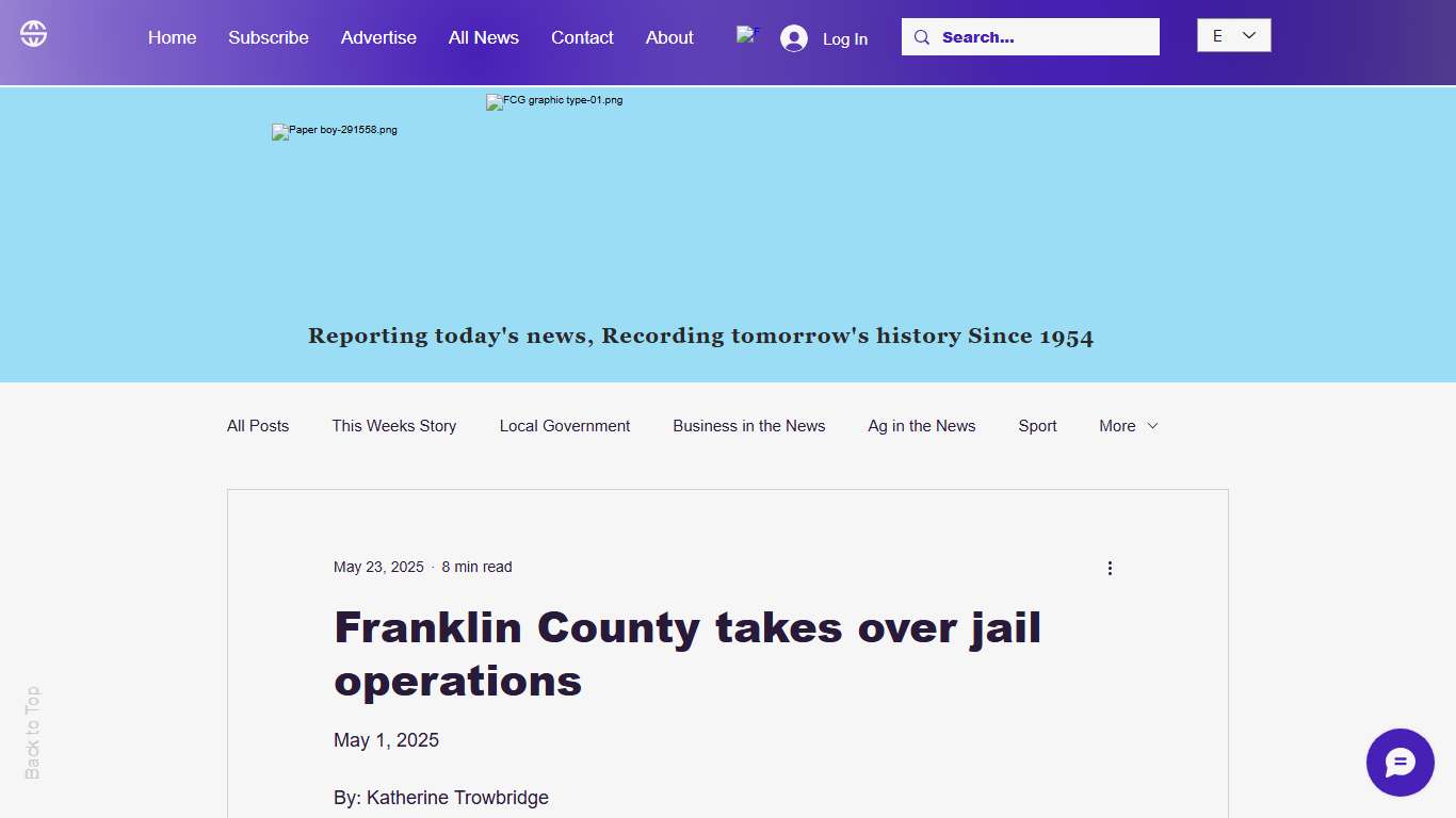 Franklin County takes over jail operations